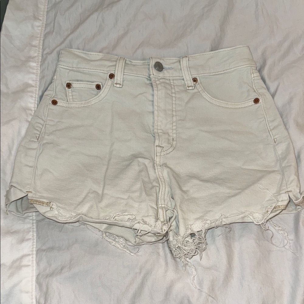 Gap Women's Off White Denim Shorts